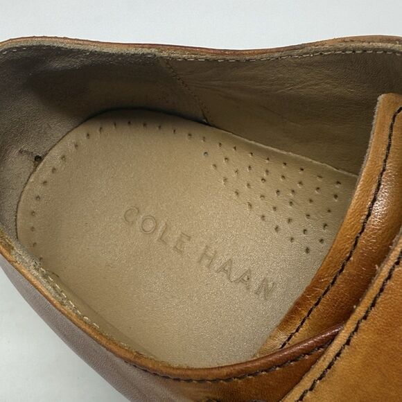 Cole Haan Giraldo Double Monk Strap Dress Shoes Mens 8 M British Tan Brown - Picture 11 of 16